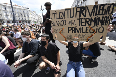 'Black Live Matter' Demonstration in Madrid