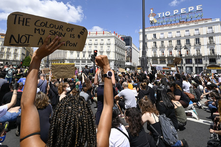 'Black Live Matter' Demonstration in Madrid