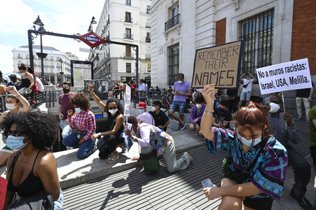 'Black Live Matter' Demonstration in Madrid