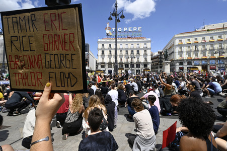 'Black Live Matter' Demonstration in Madrid