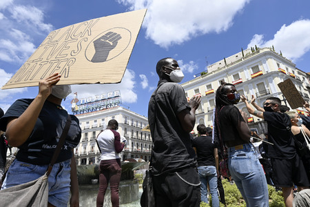 'Black Live Matter' Demonstration in Madrid