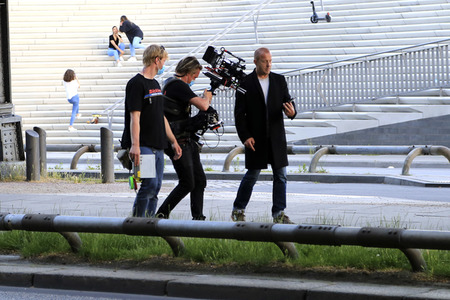 Dreharbeiten 'Blöd gelaufen - Danke für den Abschied' in Hamburg