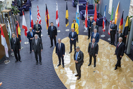 Pressetermin bei der Innenministerkonferenz 2020 in Erfurt