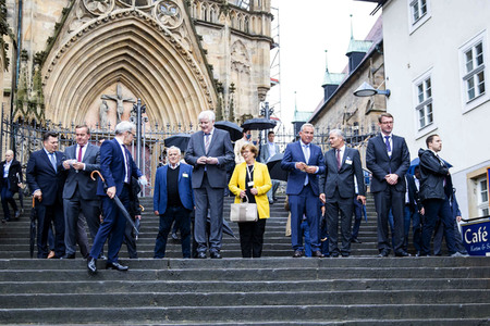 Pressetermin bei der Innenministerkonferenz 2020 in Erfurt