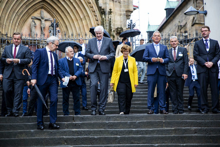 Pressetermin bei der Innenministerkonferenz 2020 in Erfurt