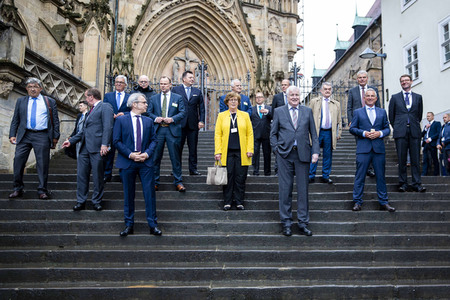Pressetermin bei der Innenministerkonferenz 2020 in Erfurt