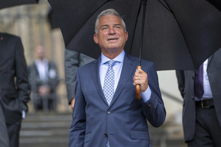 Pressetermin bei der Innenministerkonferenz 2020 in Erfurt