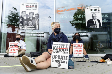 Blockadeaktion von Extinction Rebellion in Berlin