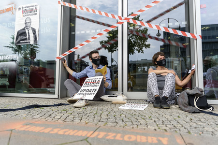 Blockadeaktion von Extinction Rebellion in Berlin