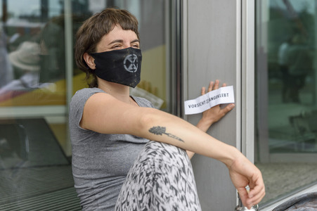 Blockadeaktion von Extinction Rebellion in Berlin