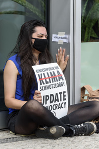 Blockadeaktion von Extinction Rebellion in Berlin