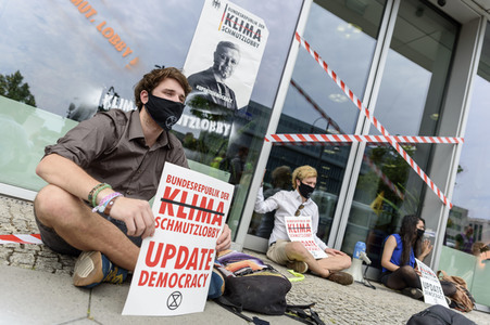 Blockadeaktion von Extinction Rebellion in Berlin