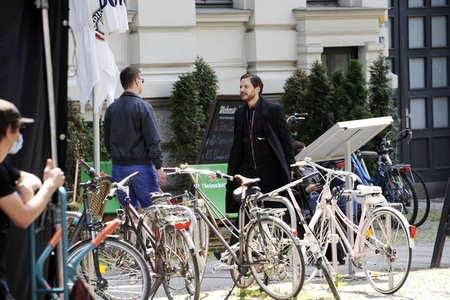 Dreharbeiten 'Nebenan' in Berlin