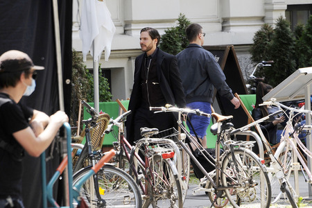 Dreharbeiten 'Nebenan' in Berlin