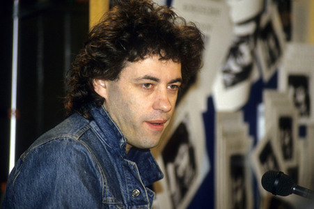 Pressekonferenz mit Bob Geldof in London