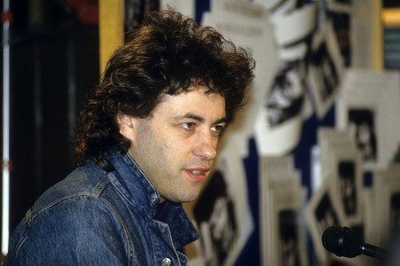 Pressekonferenz mit Bob Geldof in London