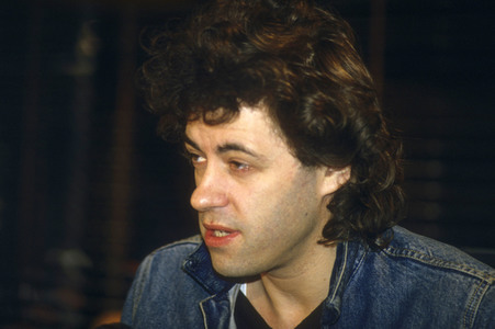 Pressekonferenz mit Bob Geldof in London