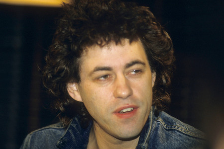 Pressekonferenz mit Bob Geldof in London