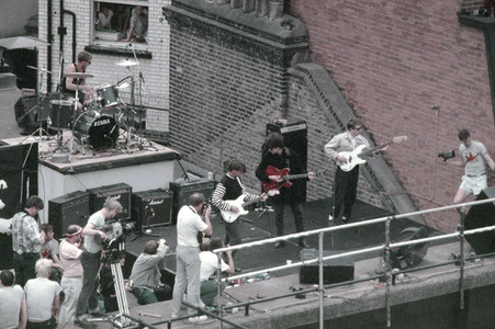 Rooftop-Konzert von Echo & the Bunnymen in London