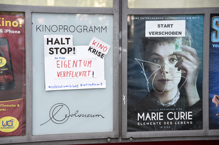 Aktion 'Rettet das Kino Colosseum' in Berlin