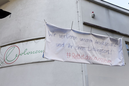 Aktion 'Rettet das Kino Colosseum' in Berlin