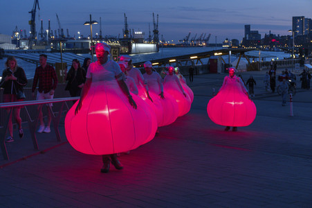 Aktion 'Night of Light' in Hamburg