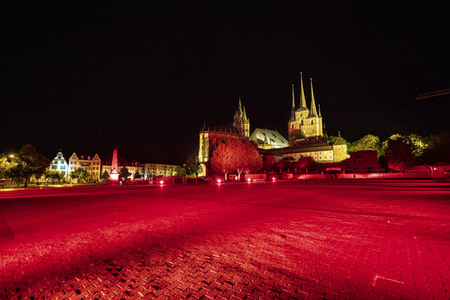 Aktion 'Night of Light' in Erfurt