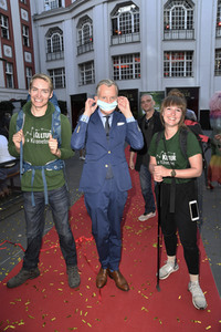 Zieleinlauf der Aktion '750 Kulturkilometer' in Berlin