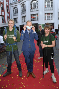 Zieleinlauf der Aktion '750 Kulturkilometer' in Berlin
