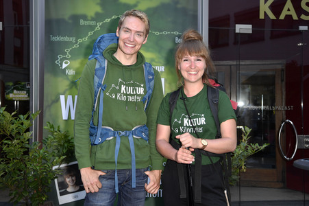 Zieleinlauf der Aktion '750 Kulturkilometer' in Berlin