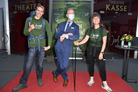 Zieleinlauf der Aktion '750 Kulturkilometer' in Berlin