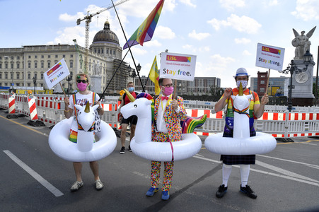 Demonstration 'Berlin Pride 2020' in Berlin