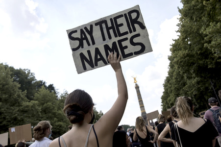'Black Lives Matter' Demonstration in Berlin