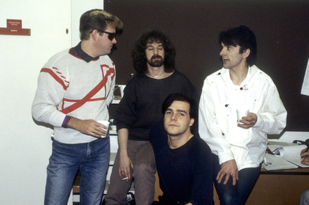 Musikvideo-Dreharbeiten mit Barclay James Harvest in London