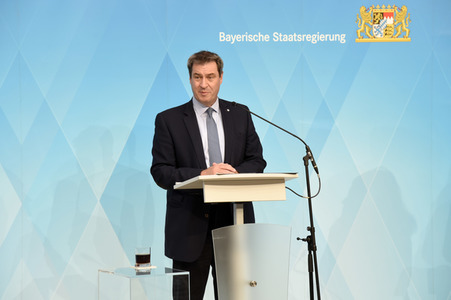 Pressekonferenz zur Bewältigung der Corona-Pandemie in München