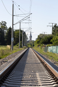 Ausbaustrecke der neu elektrifizierten Südbahn bei Lindau