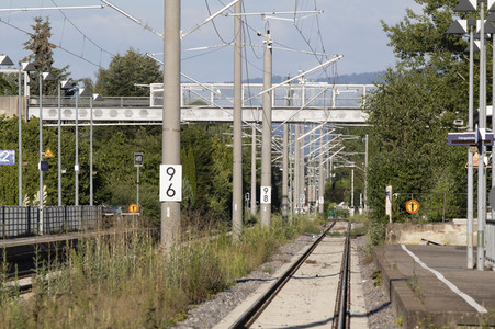 Ausbaustrecke der neu elektrifizierten Südbahn bei Lindau