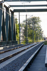 Ausbaustrecke der neu elektrifizierten Südbahn bei Lindau