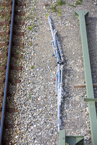 Ausbaustrecke der neu elektrifizierten Südbahn bei Lindau