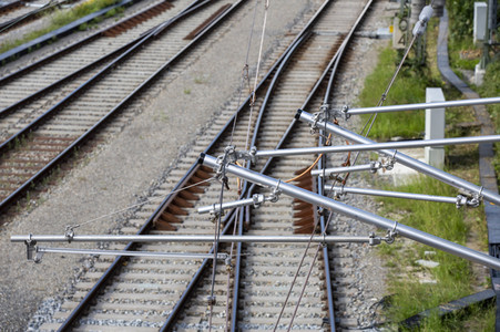 Ausbaustrecke der neu elektrifizierten Südbahn bei Lindau