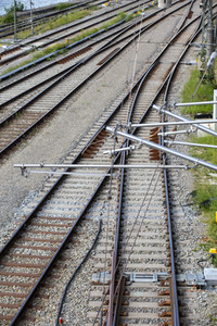 Ausbaustrecke der neu elektrifizierten Südbahn bei Lindau