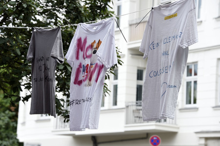 Demonstration zur Rettung des Kinos Colosseum in Berlin