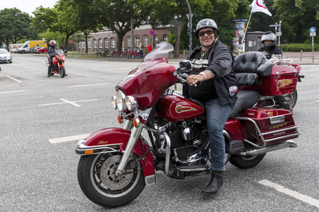 Protest gegen Motorrad-Fahrverbote in Hamburg