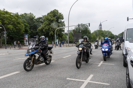 Protest gegen Motorrad-Fahrverbote in Hamburg
