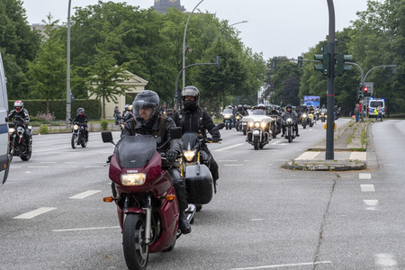 Protest gegen Motorrad-Fahrverbote in Hamburg