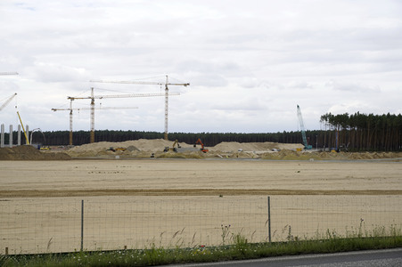 Baustelle der Tesla Gigafactory 4 in Grünheide