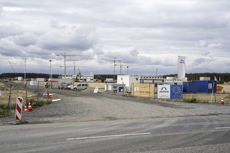 Baustelle der Tesla Gigafactory 4 in Grünheide