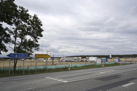 Baustelle der Tesla Gigafactory 4 in Grünheide
