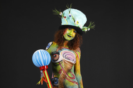 Jörg Düsterwald beim World Bodypainting Festival 2020 online in Hameln