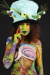 Jörg Düsterwald beim World Bodypainting Festival 2020 online in Hameln